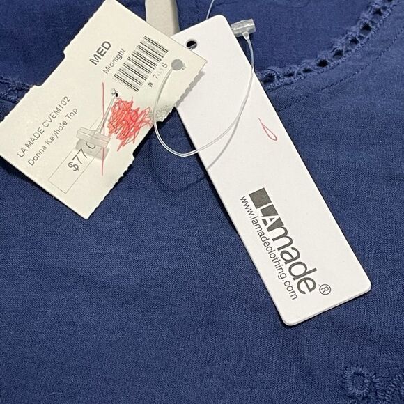 LAmade‎ Donna Lace Keyhole Top Midnight Blue Medium - Picture 4 of 12